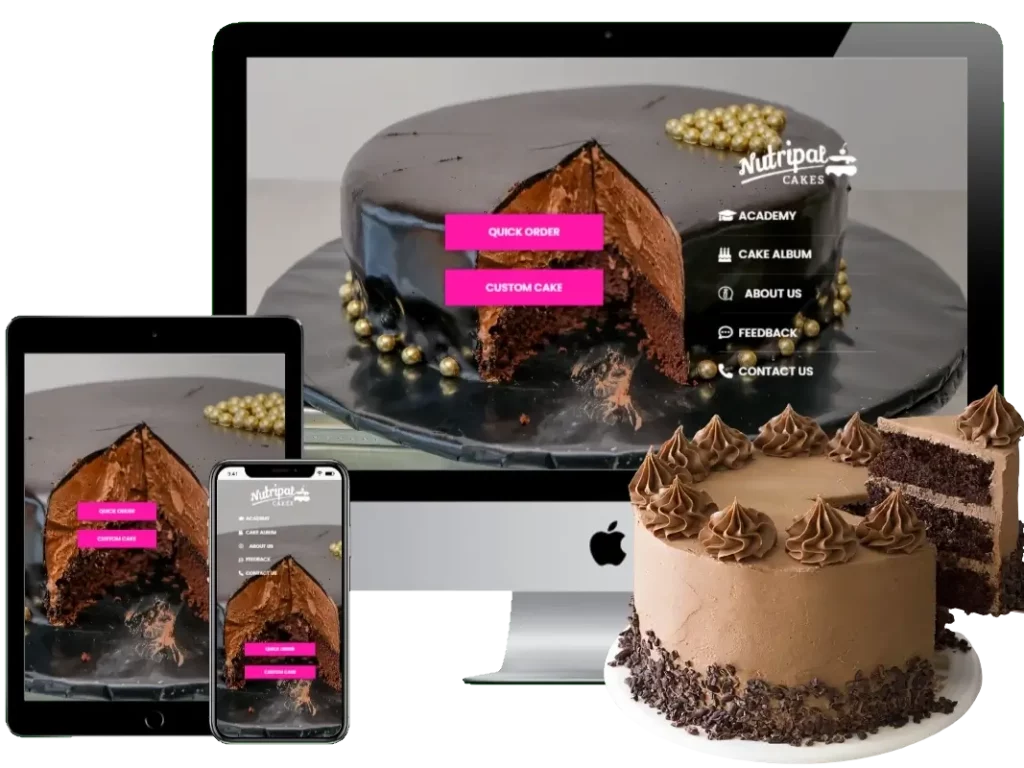 nutripal cakes web design mockup ntinda